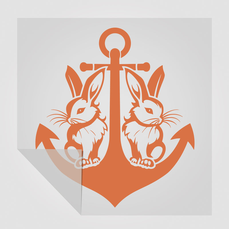 Anker mit Hasen - Motiv-Sticker StickyWorld Exclusive | Foliensticker