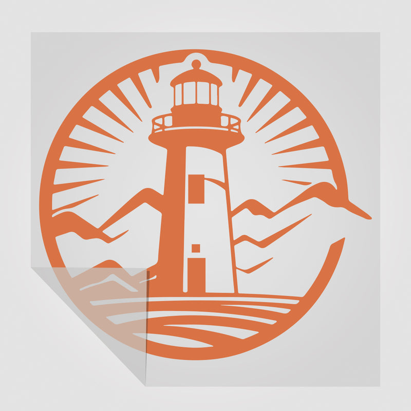Aufkleber Leuchtturm Motiv 3 in Sonderfarben  | Sticker für Campingfahrzeuge und mehr