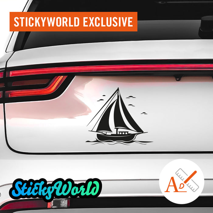 Aufkleber Segelschiff in SONDERFARBEN | Sticker für Campingfahrzeuge und mehr