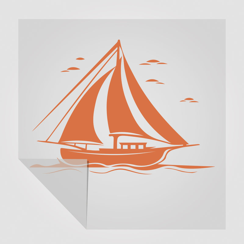 Aufkleber Segelschiff  in SONDERFARBEN  | Sticker für Campingfahrzeuge und mehr