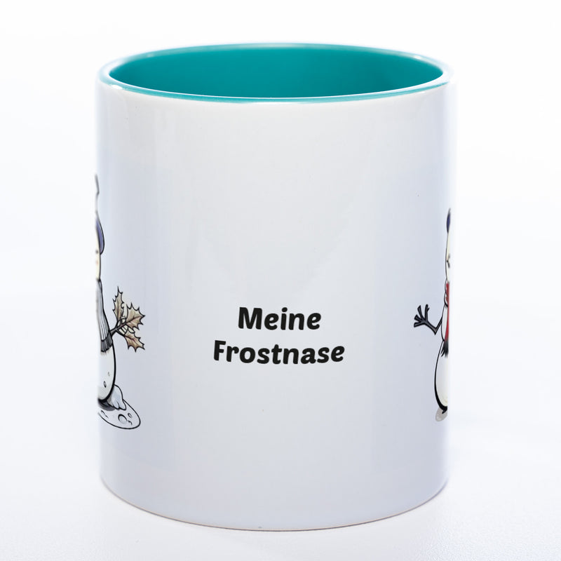 Meine Frostnase mit Wunschnamen - süße Kaffeetasse zu Weihnachten - spülmaschinenfest