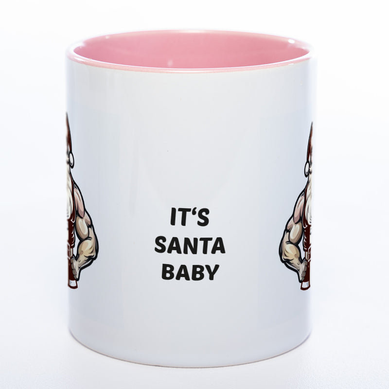 It's Santa Baby lustige Kaffeetasse zu Weihnachten mit starkem Santa - spülmaschinenfest
