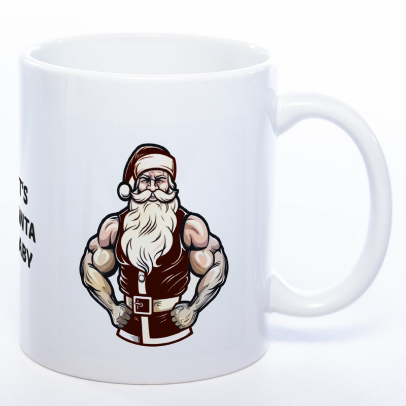 It's Santa Baby lustige Kaffeetasse zu Weihnachten mit starkem Santa - spülmaschinenfest