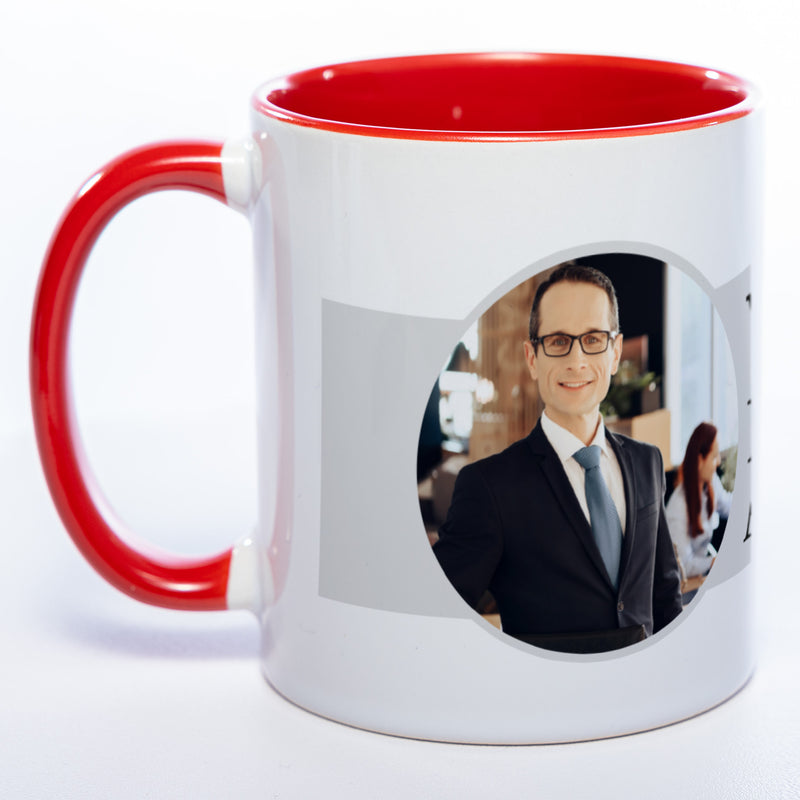 Tasse "Weltbester Anwalt" mit Foto (HD Druck) | Jetzt selbst gestalten! spülmaschinenfest