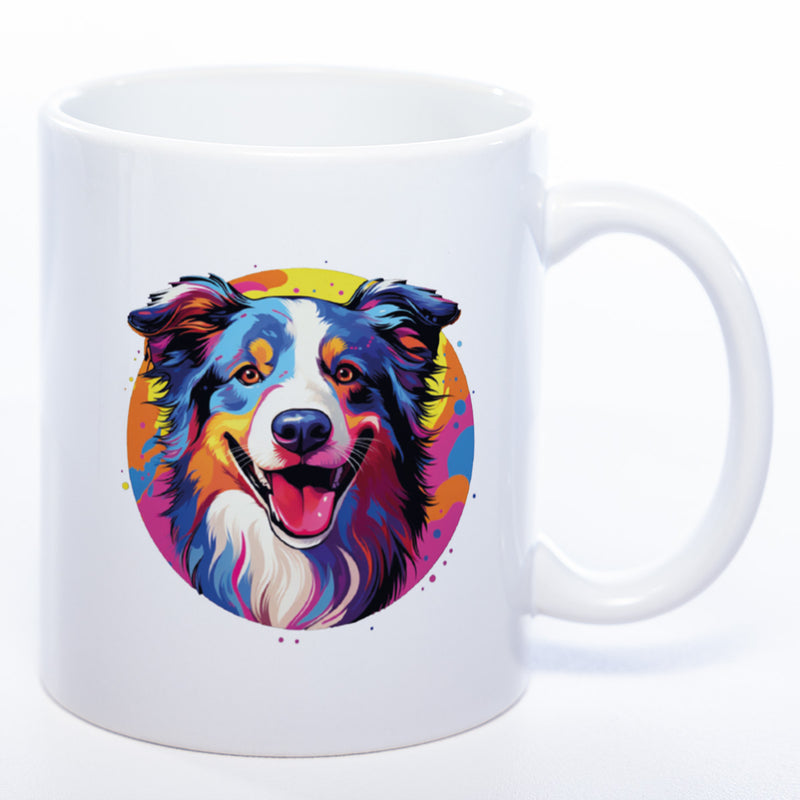 Mug Art Tasse mit Border Collie Motiv  2 & wahlweise mit NAMEN - Kaffeetasse StickyWorld Exclusive