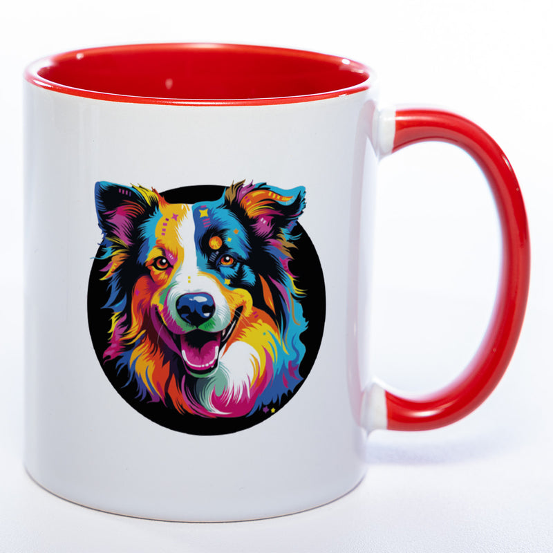 Mug Art Tasse mit Border Collie Motiv  3 & wahlweise mit NAMEN - Kaffeetasse StickyWorld Exclusive
