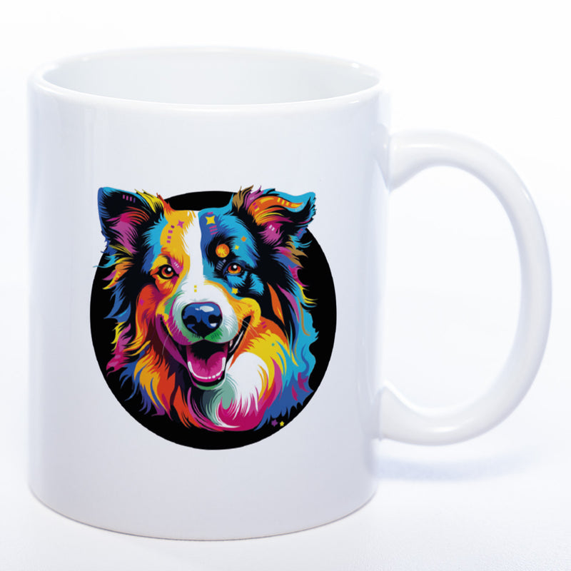 Mug Art Tasse mit Border Collie Motiv  3 & wahlweise mit NAMEN - Kaffeetasse StickyWorld Exclusive
