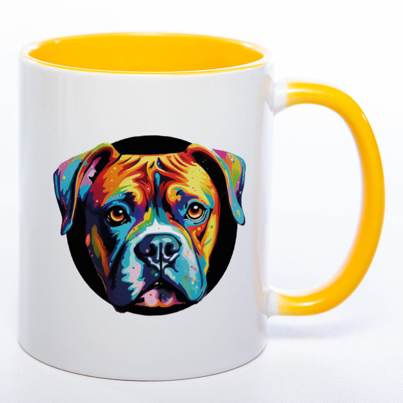 Mug Art Tasse mit Boxer Motiv 2 & wahlweise mit NAMEN - Kaffeetasse StickyWorld Exclusive
