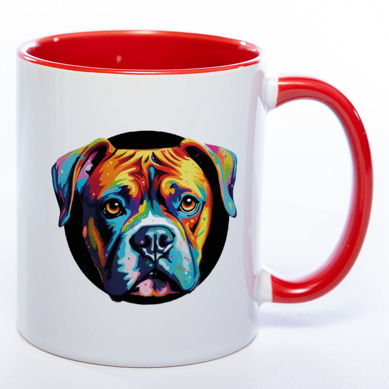 Mug Art Tasse mit Boxer Motiv 2 & wahlweise mit NAMEN - Kaffeetasse StickyWorld Exclusive