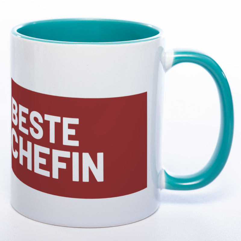 Tasse "Beste Chefin" mit Foto (HD Druck) | Jetzt selbst gestalten! Spülmaschinenfest