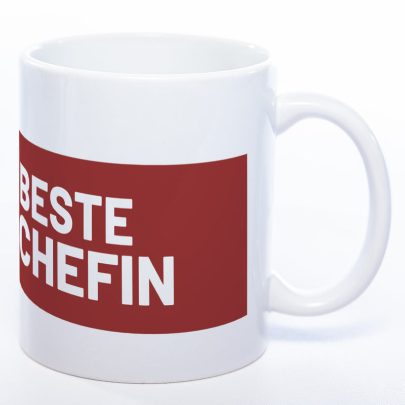 Tasse "Beste Chefin" mit Foto (HD Druck) | Jetzt selbst gestalten! Spülmaschinenfest