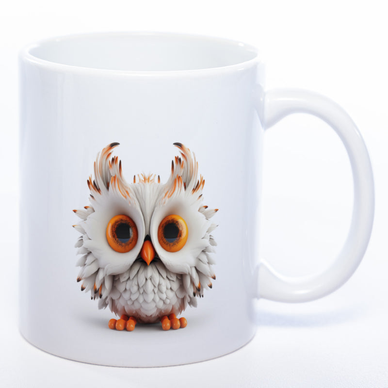 Eulen Tasse Halloween weiß- exclusive Kaffeetasse spülmaschinenfest
