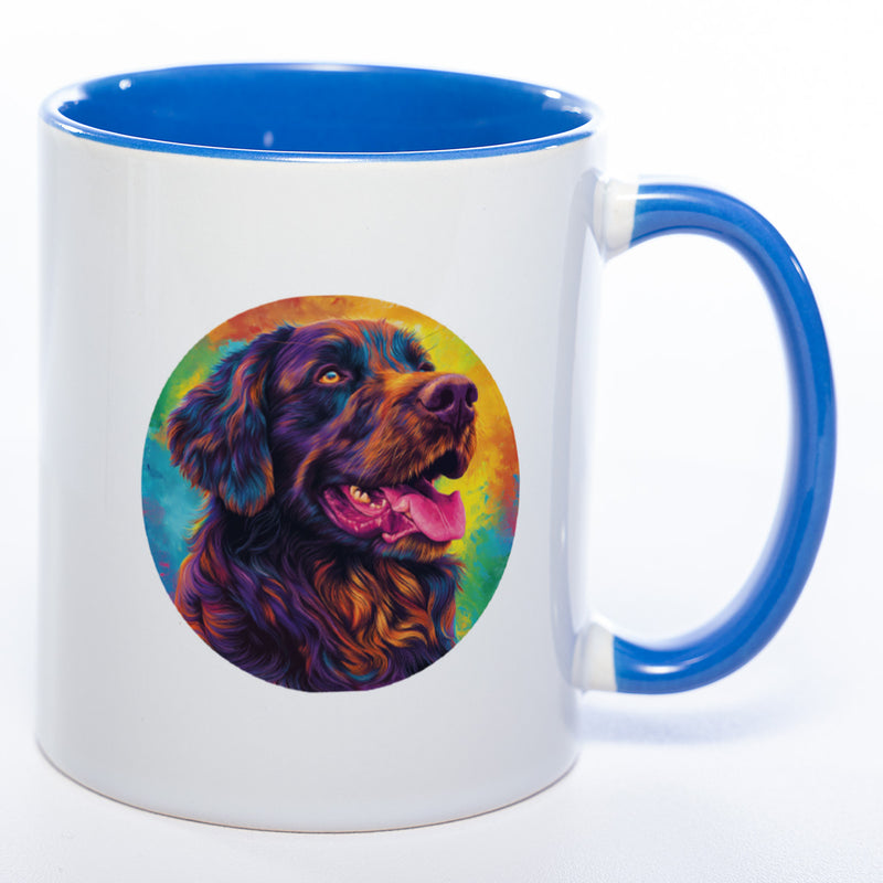 Mug Art Tasse mit Flat coated Retriever Motiv 2 & wahlweise mit NAMEN  - Kaffeetasse StickyWorld Exclusive