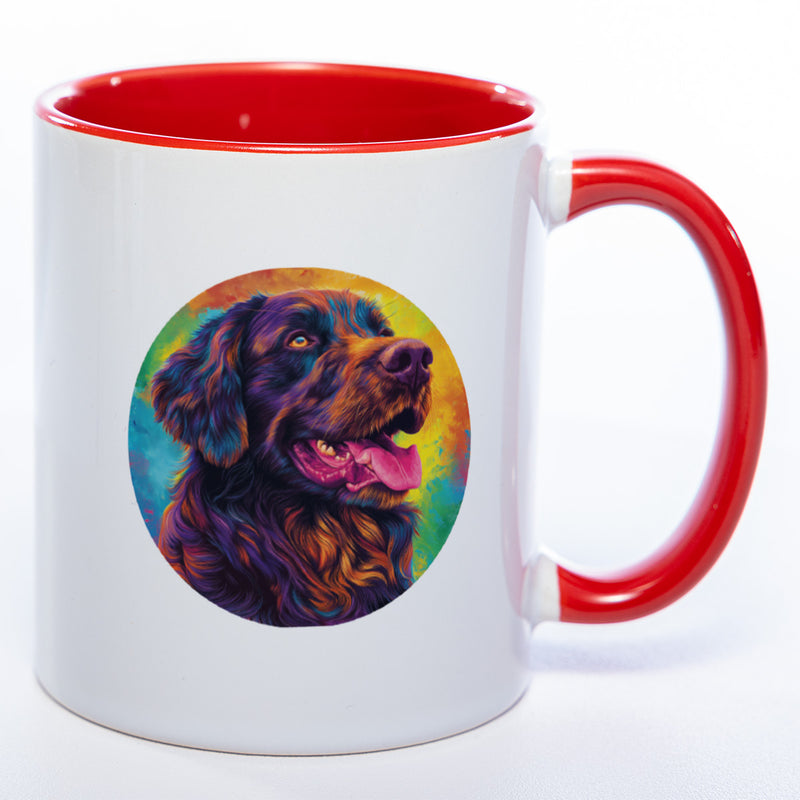 Mug Art Tasse mit Flat coated Retriever Motiv 2 & wahlweise mit NAMEN  - Kaffeetasse StickyWorld Exclusive