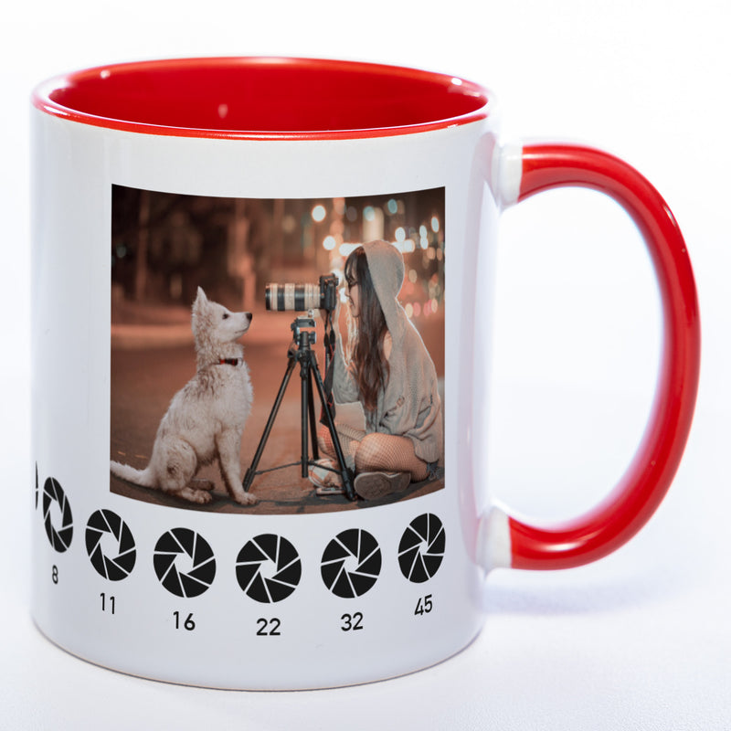 Spülmaschinenfeste Tasse "Fotograf" mit Foto (HD Druck) | Jetzt selbst gestalten!