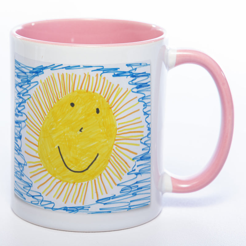 Kinder-Gemälde-Tasse mit Foto + Name (HD Druck) spülmaschinenfest | Jetzt selbst gestalten!