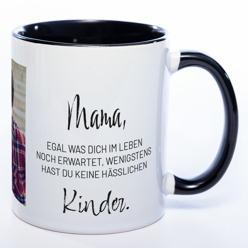 Spülmaschinenfeste Tasse "Mama" mit Foto (HD Druck) | Jetzt selbst gestalten!