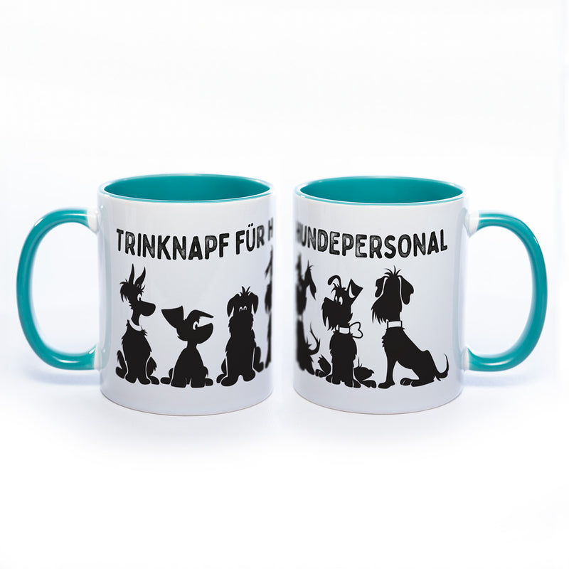 Trinknapf für Hundepersonal - spülmaschinenfeste Motiv-Kaffeeasse in vielen Farben