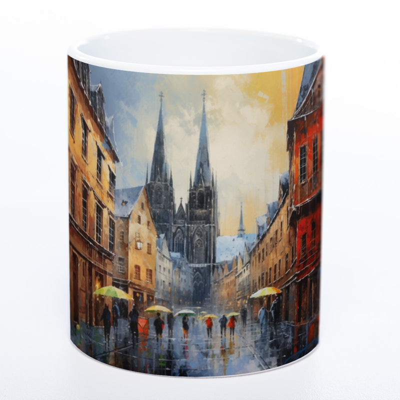 Motiv-Tasse KÖLN - farbenfrohe Kaffeetasse spülmaschinenfest