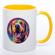 Tasse auf Wunsch mit Name Labrador gelb