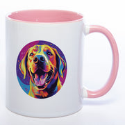 Tasse auf Wunsch mit Name Labrador pink