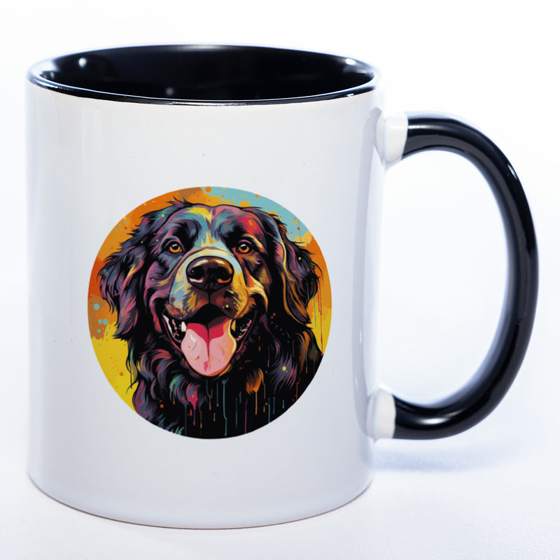Tasse auf Wunsch mit Namen und Landseer schwarz