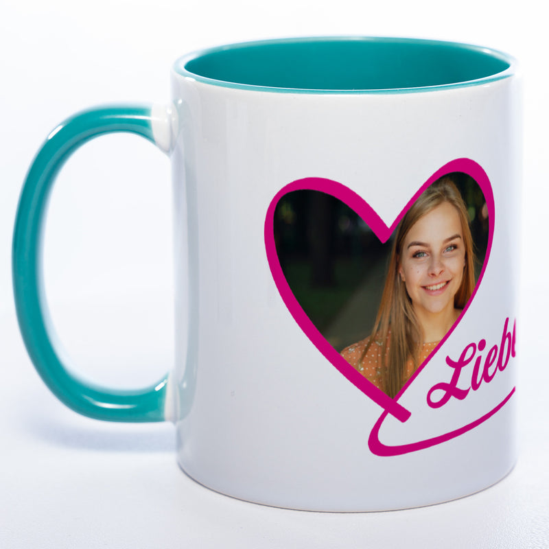 Spülmaschinenfeste Tasse "Lieblingsmensch" mit Foto (HD Druck) | Jetzt selbst gestalten!