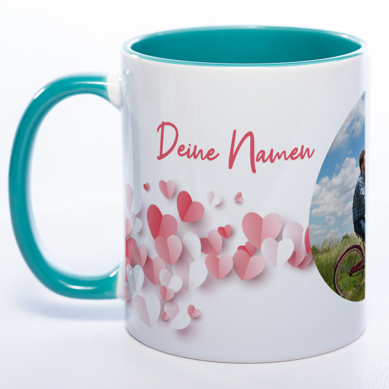Liebes-Tasse "Love Mug" mit Foto und Wunschtext (HD Druck) spülmaschinenfest| Jetzt selbst gestalten!