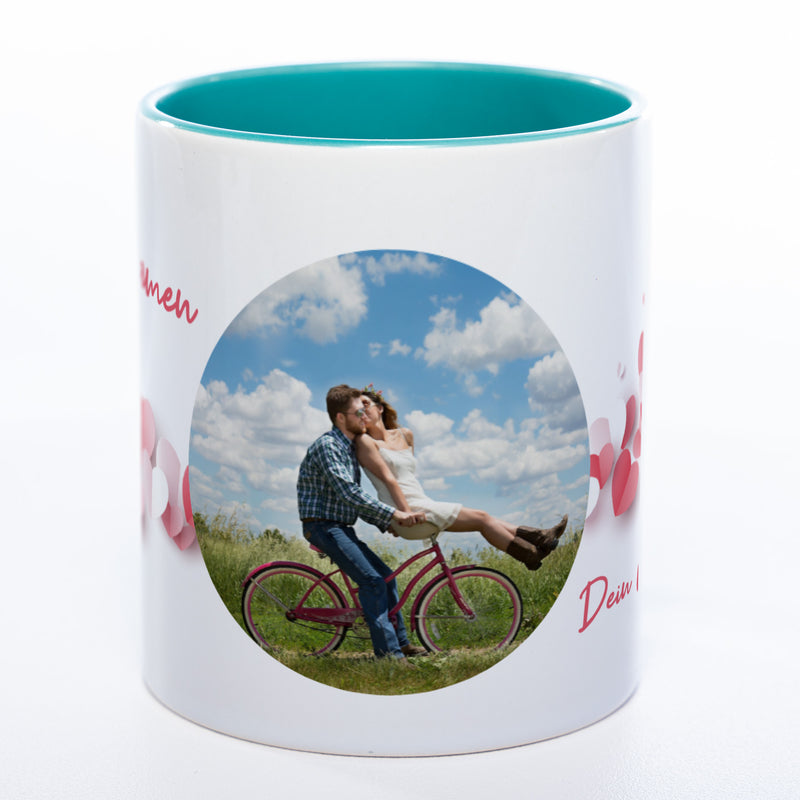 Liebes-Tasse "Love Mug" mit Foto und Wunschtext (HD Druck) spülmaschinenfest| Jetzt selbst gestalten!