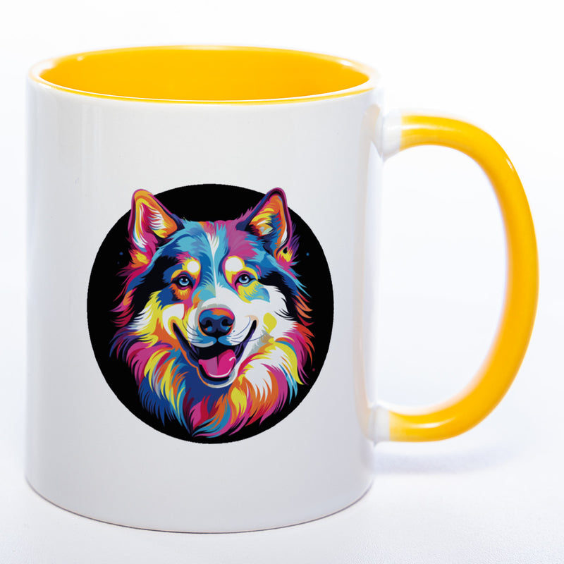 Mug Art Tasse mit Malamute Motiv 2 wahlweise mit NAME - Kaffeetasse StickyWorld Exclusive