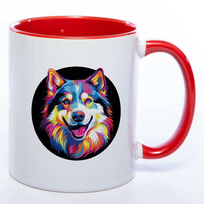 Mug Art Tasse mit Malamute Motiv 2 wahlweise mit NAME - Kaffeetasse StickyWorld Exclusive