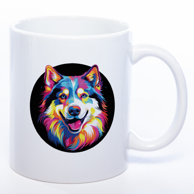Mug Art Tasse mit Malamute Motiv 2 wahlweise mit NAME - Kaffeetasse StickyWorld Exclusive
