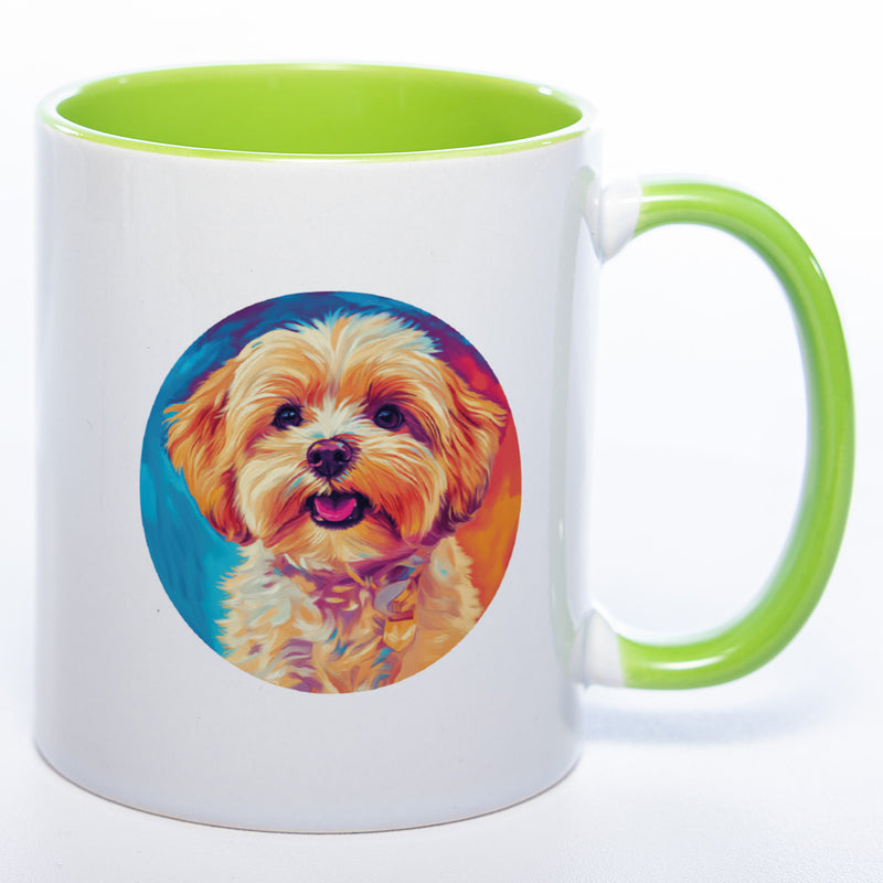 Mug Art Tasse mit Maltipoo Motiv & wahlweise mit NAMEN - Kaffeetasse StickyWorld Exclusive