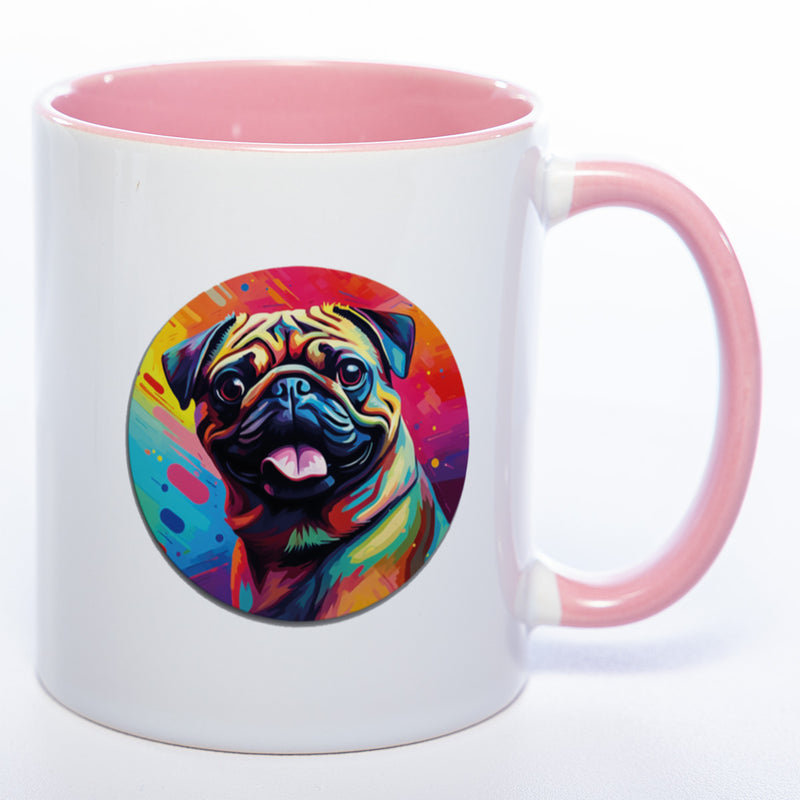 Mug Art Tasse mit Mops & wahlweise mit NAMEN - Kaffeetasse StickyWorld Exclusive