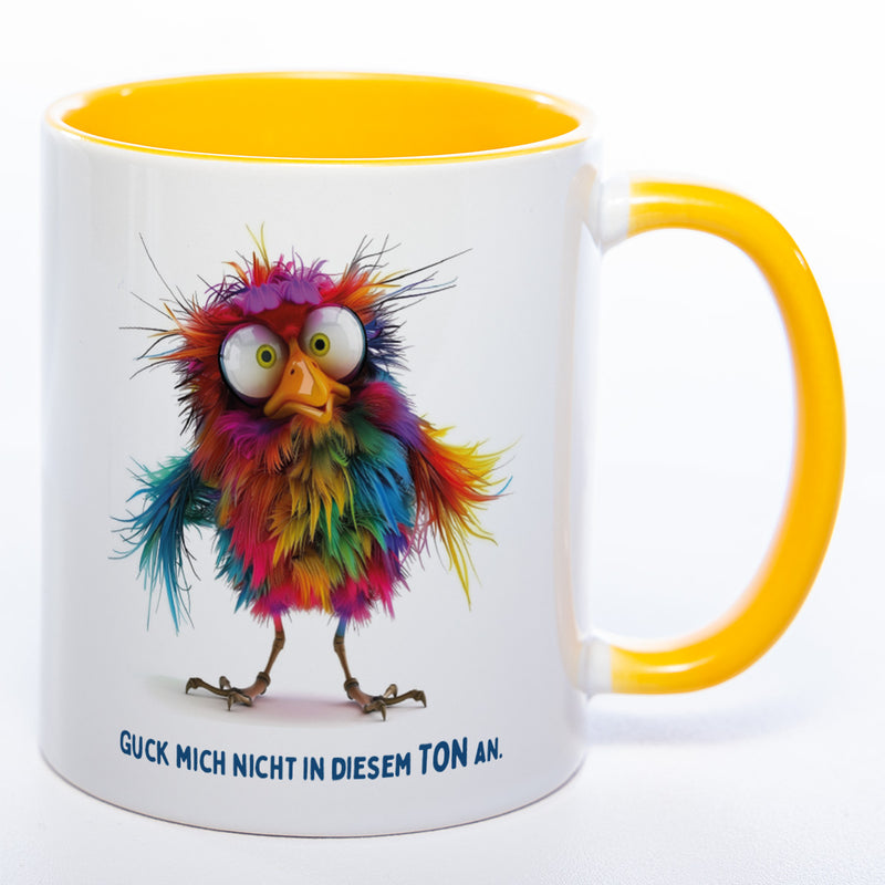 Motiv-Tasse mit Spruch "Guck mich nicht in diesem Ton an" - lustige Kaffeetasse in vielen Farben