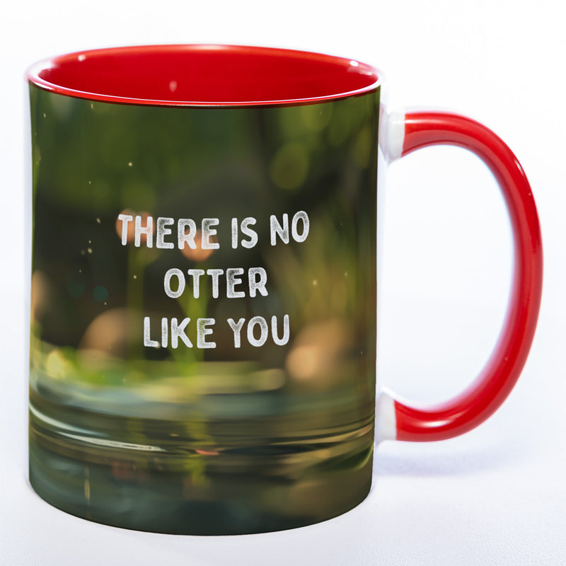 Spülmaschinenfeste Motiv-Tasse mit Otter Motiv 3 und 2 Liebessprüchen zur Auswahl - süße Kaffeetasse