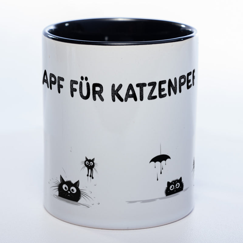Trinknapf für Katzenpersonal - spülmaschinenfeste Motiv-Tasse  - süße Kaffeetasse in vielen Farben