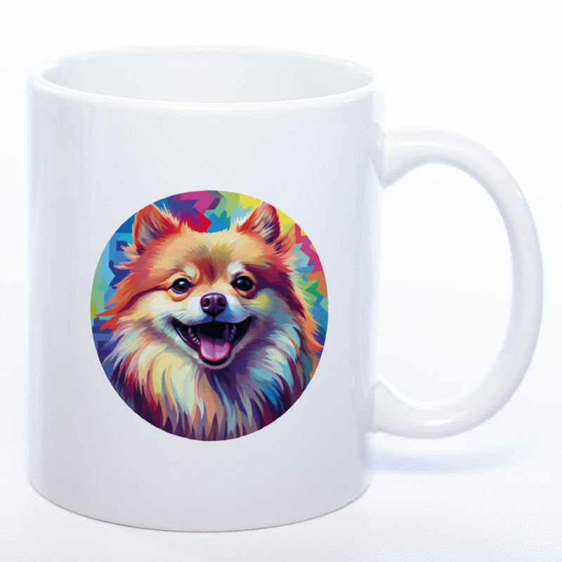 Mug Art Tasse mit Pomeranian Zwergspitz Motiv & wahlweise mit NAME - Kaffeetasse StickyWorld Exclusive