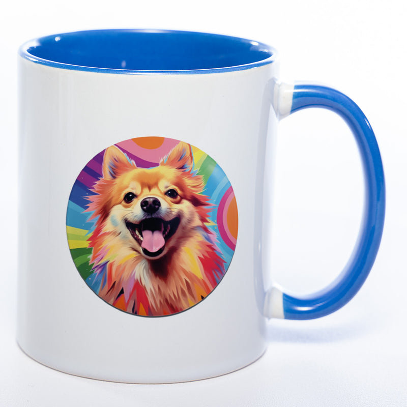 Mug Art Tasse mit Pomeranian Zwergspitz Motiv 2 & wahlweise mit NAME - Kaffeetasse StickyWorld Exclusive