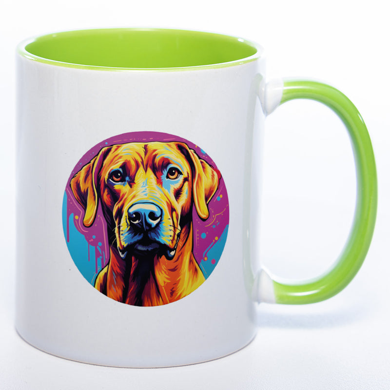 Mug Art Tasse mit Rhodesian Ridgeback Motiv 2 & wahlweise mit NAMEN- Kaffeetasse StickyWorld Exclusive