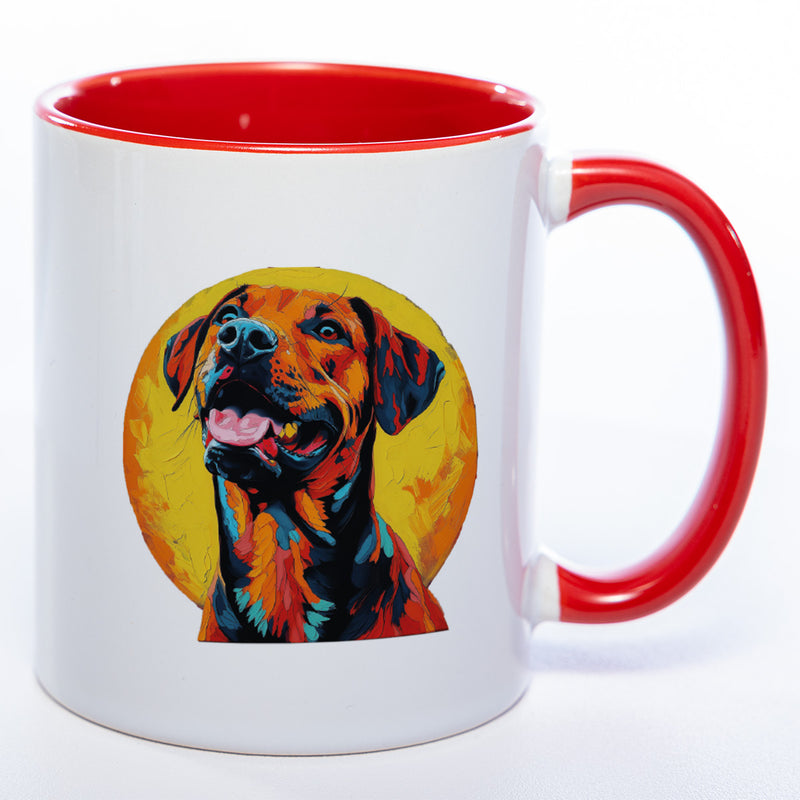 Mug Art Tasse mit Rhodesian Ridgeback Motiv 4 & wahlweise mit NAMEN- Kaffeetasse StickyWorld Exclusive