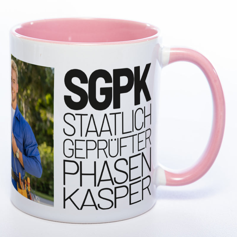 Freche Elektriker "SGPK" spülmaschinenfeste Tasse mit Foto (HD Druck) | Jetzt selbst gestalten!