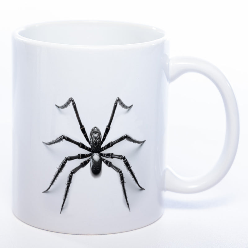 Motiv-Tasse mit 3D Spinne 2 - exclusive Kaffeetasse spülmaschinenfest