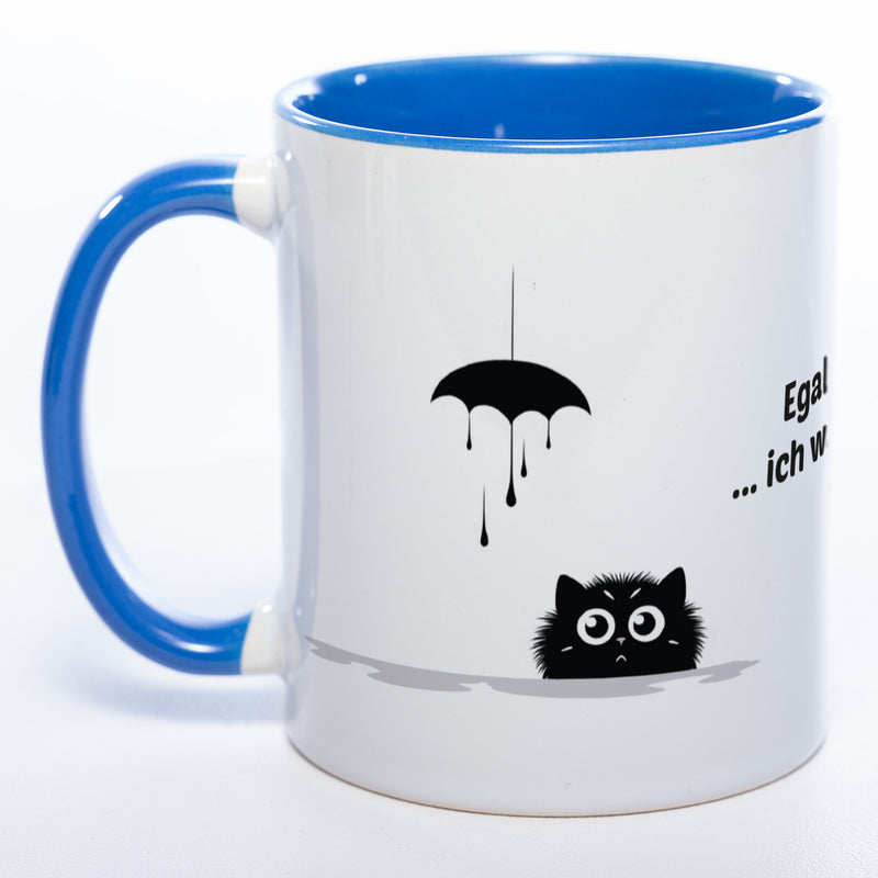Egal was ... ich wars nicht - spülmaschinenfeste Katzen Motiv-Tasse  - süße Kaffeetasse in vielen Farben