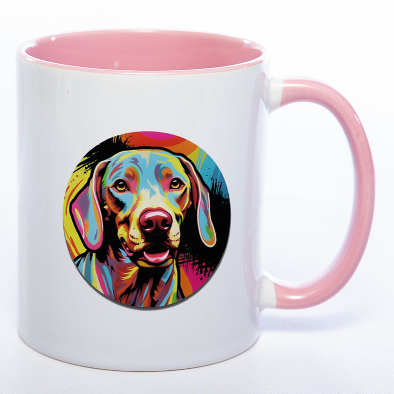 Mug Art Tasse mit Weimaraner wahlweise mit NAME- Kaffeetasse StickyWorld Exclusive
