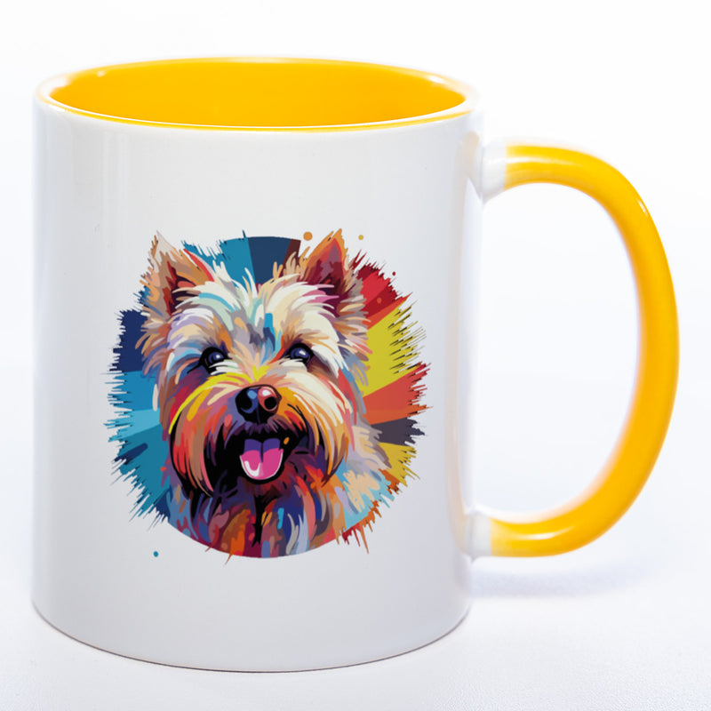 Mug Art Tasse mit Westhighland Terrier Motiv 2 & wahlweise mit NAMEN - Kaffeetasse StickyWorld Exclusive