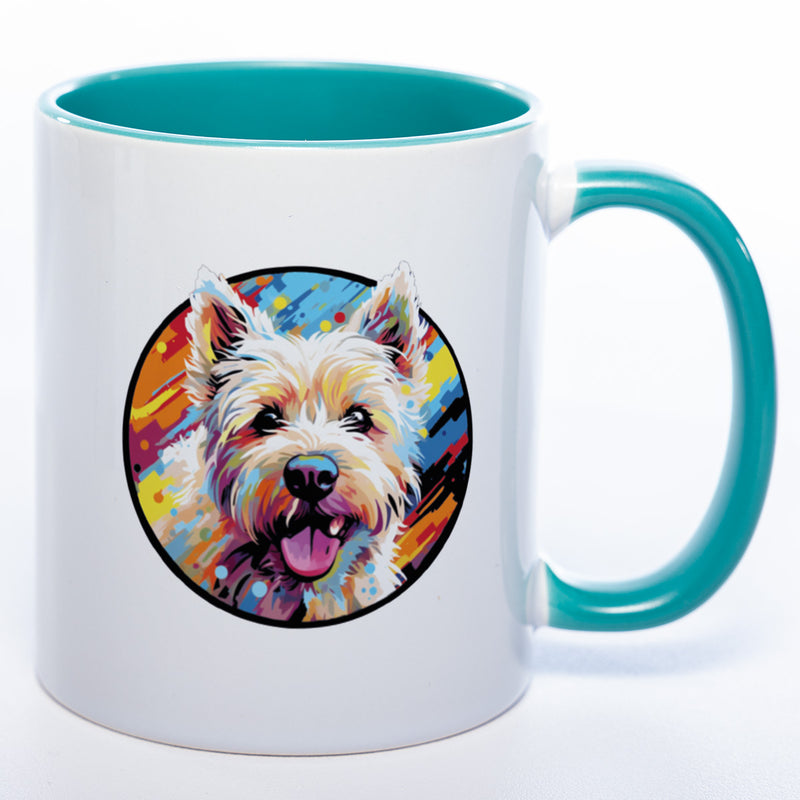 Mug Art Tasse mit Westhighland Terrier Motiv 3 & wahlweise mit NAMEN - Kaffeetasse StickyWorld Exclusive