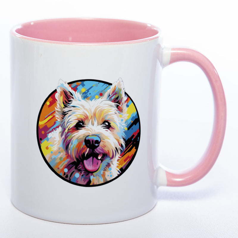 Mug Art Tasse mit Westhighland Terrier Motiv 3 & wahlweise mit NAMEN - Kaffeetasse StickyWorld Exclusive
