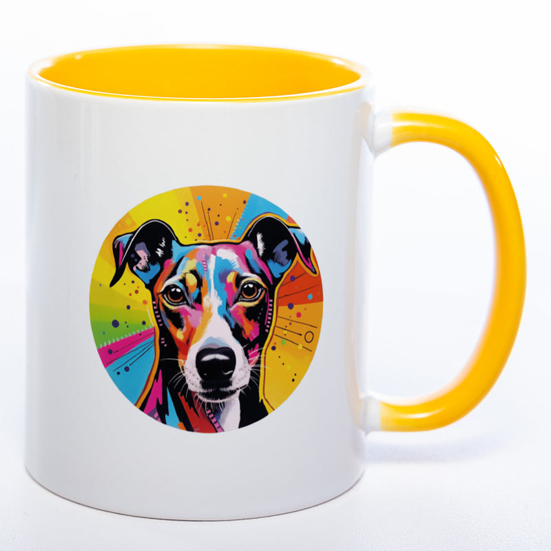Mug Art Tasse mit Windhund Motiv wahlweise mit NAME - Kaffeetasse StickyWorld Exclusive
