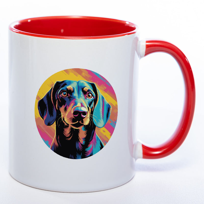 Mug Art Tasse mit Dackel Motiv  & wahlweise mit NAMEN - Kaffeetasse StickyWorld Exclusive